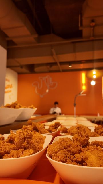 Le restaurant Popeyes le jour de l'ouverture